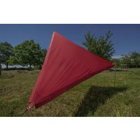 Bent Zip-Protect Canvas Single Connectable Awning 250 x 250 x 250 cm Red