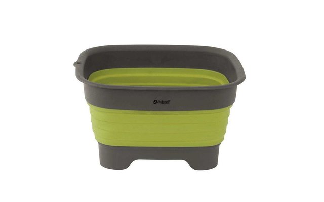 Outwell Wash Bowl Collaps with Drain Lime Green
