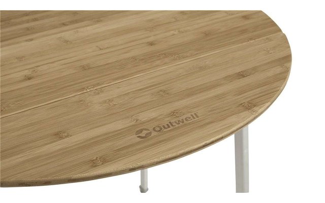 Outwell Tafel Custer met Bamboe Tafelblad Rond