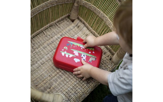 Koziol Candy L Box Lunchbox / Brotdose mit Trennschale Farm organic red