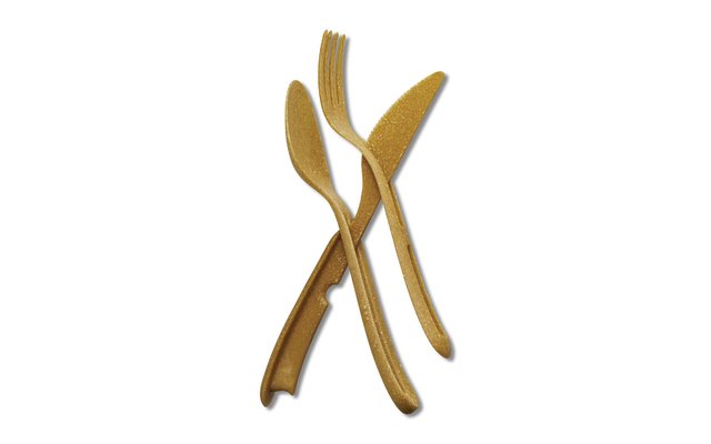 Koziol Klikk cutlery set-3-piece nature desert sand