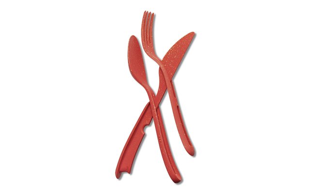 Koziol Klikk cutlery set-3-piece nature coral