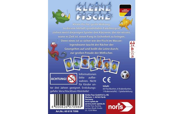 Zoch Kleine Fische Jeu de cartes à partir de 7 ans