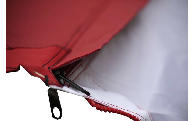 Bent Zip-Protect Canvas Single Verbindbares Sonnensegel  250 x 250 x 250 cm Rot