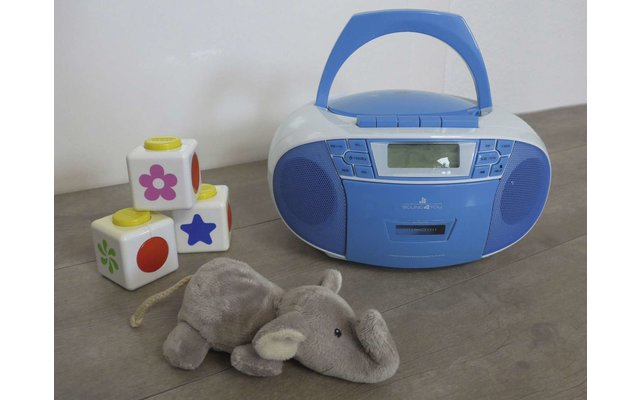Schwaiger FM/CD/Cassette Boombox Portable CD Player, Blue