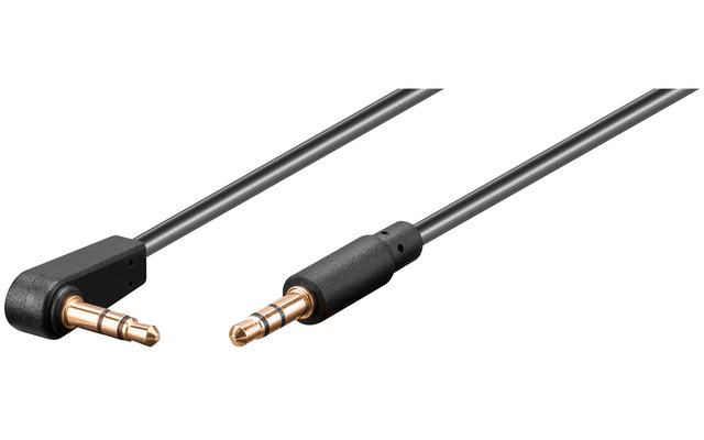 Goobay AUX, 3.5 mm stereo 3-pin, slim, CU, angled Audio connection cable 3.0 m