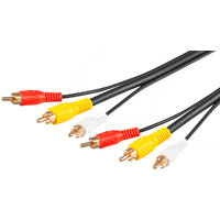 C&acirc;ble RCA x 3 M/RCA x 3 M (RG58) 10 m AVK Goobay