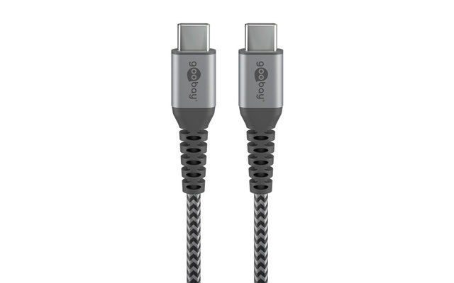 Goobay DAT USB-C naar USB-C textiel kabel 2.0 m