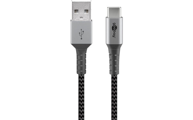 Goobay DAT USB-C a USB-A cavo tessile 1.0 m