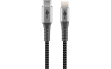 Cable de carga y sincronización DAT Lightning USB-C de metal completo de Goobay