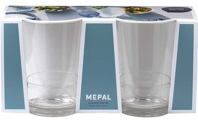 Mepal Flow kunststof glas 200 ml - 2-delige set