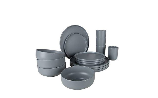 Set di piatti Bo-Camp Industrial Patom 16 pezzi grigio chiaro