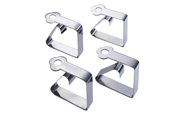 Wenko table cloth clamps set of 4 stainless steel