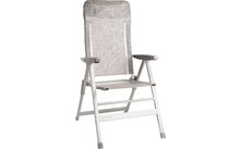 Chaise pliante à quatre pieds Brunner Skye avec dossier réglable grise