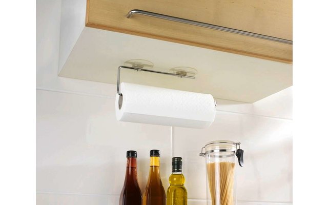 Wenko Static-Loc kitchen roll holder chrome Fix without drilling