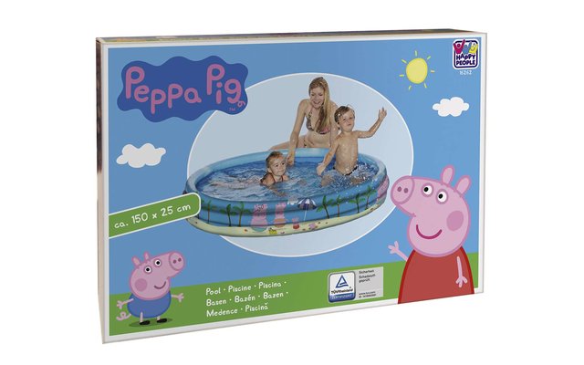 Happy People Peppa Pig Piscine à 3 anneaux 150 x 25 cm