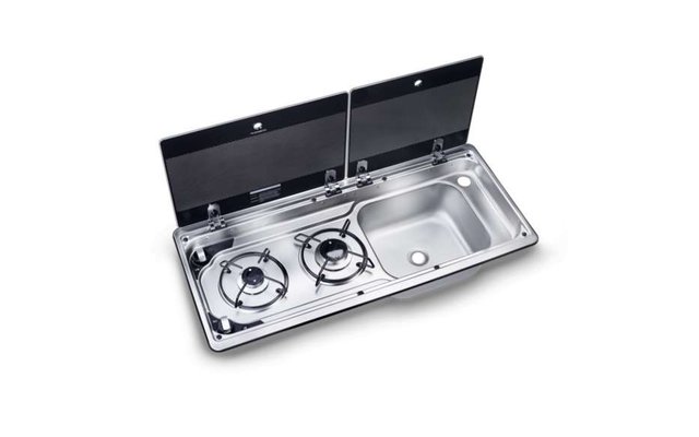 Dometic MO 9722R 2-burner hob and sink right