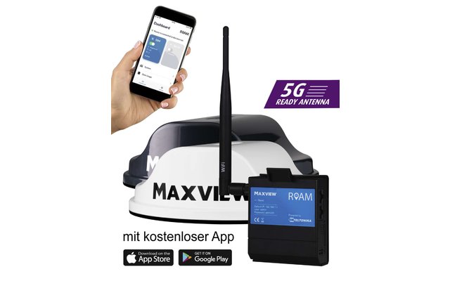 Maxview Roam mobile 4G/5G - Antena WiFi incl. router blanco