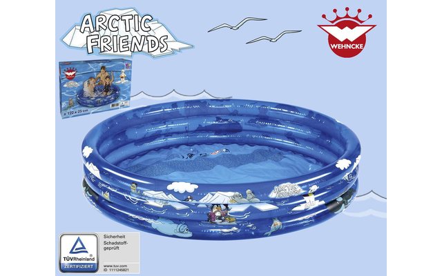 Happy People Arctic Friends Piscine non gonflée env. 117x30 cm avec 3 anneaux