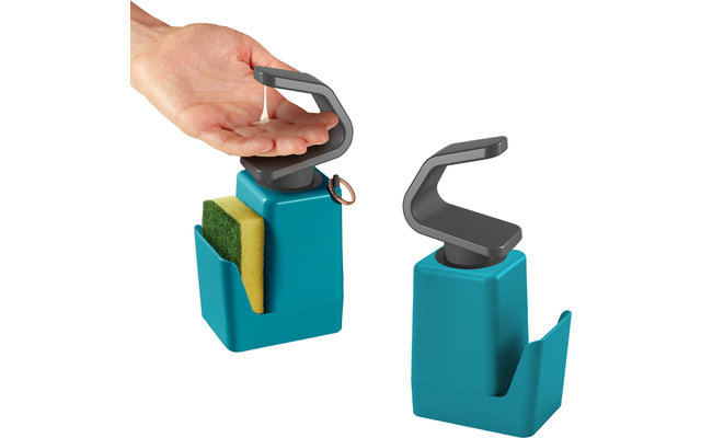 Metaltex Soap Tex soap dispenser incl. sponge and ring holder turquoise 400 ml