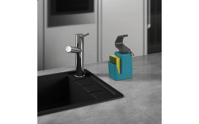 Metaltex Soap Tex soap dispenser incl. sponge and ring holder turquoise 400 ml