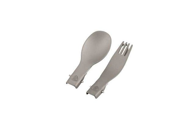 Robens collapsible light metal cutlery set 2 pieces silver