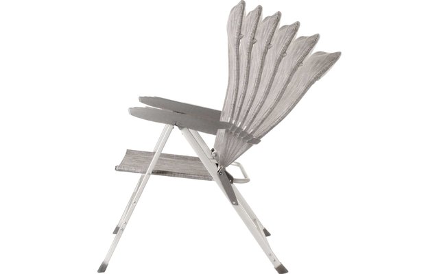 Chaise pliante à quatre pieds Brunner Skye avec dossier réglable grise