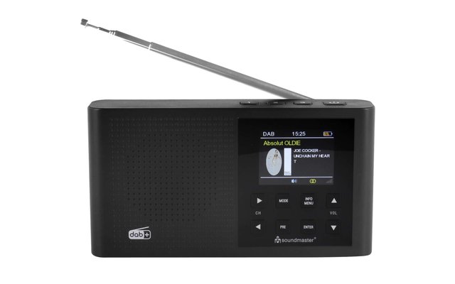 Soundmaster DAB+ / FM digitale radio met kleurendisplay en ingebouwde lithium-ion batterij