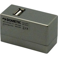 Adaptateur rail d’alimentation avec couverture USB 2A argent Dometic