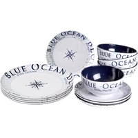 Brunner Midday Blue Ocean melamine servies 12 st.