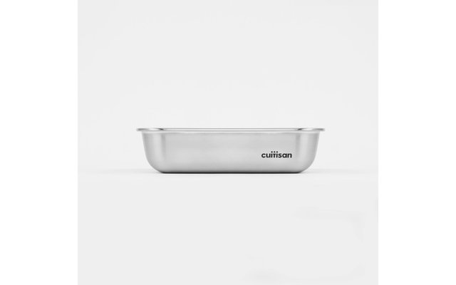 Cuitisan stainless steel can with clip closure lid square 1900 ml