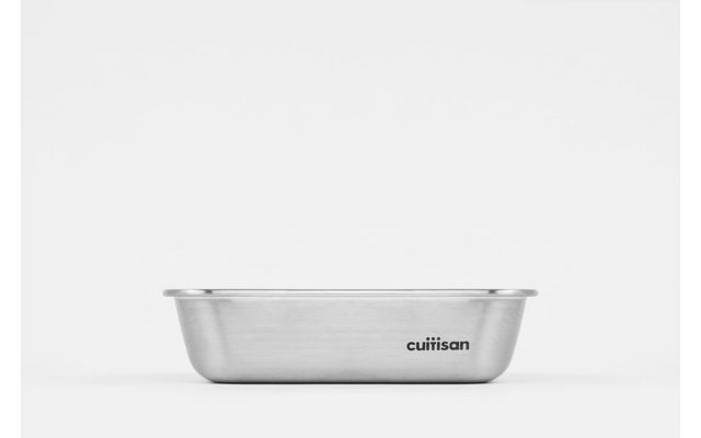 Cuitisan stainless steel can with clip closure lid square 1100 ml