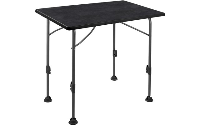 Brunner Linear Table de camping noire 115 x 70 x H63/83 cm