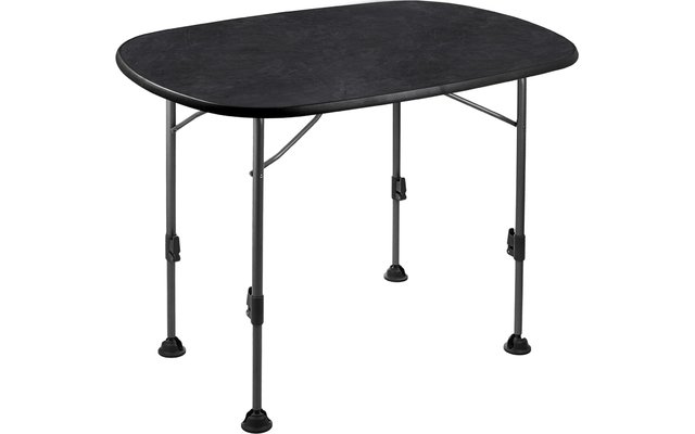 Brunner Linear Table de camping noire 130 x 90 x H63/83 cm