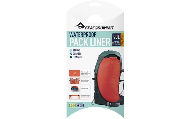 Sea to Summit Pack Liner Dry Bag 90 Litri Verde