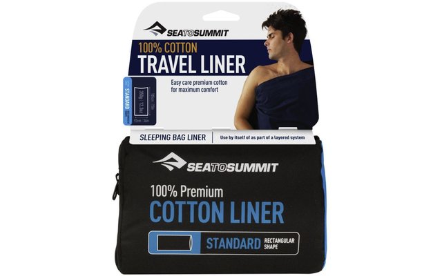 Sea to Summit Premium Cotton Travel Liner Standard Sac de couchage de voyage Inlett Sea foam