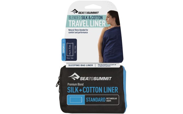 Sea to Summit Silk/Cotton Travel Liner Reiseschlafsack Inlett Standard Sea foam