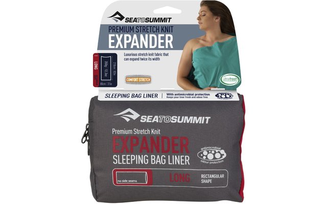 Sea to Summit Expander Liner Travel Sleeping Bag Ticking Long Sea foam