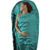 Sea to Summit Premium Stretch Silk Travel Liner Travel Sleeping Bag Ticking Mummy with Pillow and Foot Compartment Sea foam