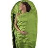 Sea to Summit Premium Stretch Silk Travel Liner Travel Sleeping Bag Ticking Mummy with Pillow and Foot Compartment Green