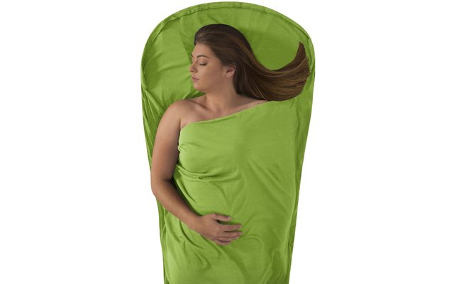 Sea to Summit Expander Liner Travel Sleeping Bag Ticking Mummy con almohada y compartimento para los pies Verde
