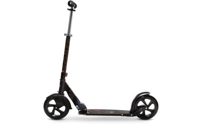 Micro Zwarte/Witte Opvouwbare Scooter Zwart