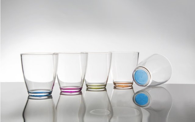 Brunner Tahiti Drinking Glasses 200 ml 4 pezzi trasparente/multicolore