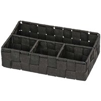 Wenko Adria petit panier de rangement 4 compartiments noir