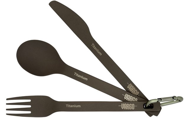 Vargo ultralight version titanium cutlery set 3 pieces