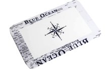 Planche à découper Brunner Blue Ocean 23,5 x 14,5 cm blanche