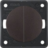 Berker Integro Serientaster 2 Schlie&szlig;er mit gemeinsamer Eingangsklemme braun matt