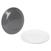 Bo-Camp dinner plate two-tone 4 pieces gray / white