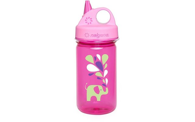 Botella infantil Nalgene Grip-n-Gulp 0,35 litros Elefante rosa