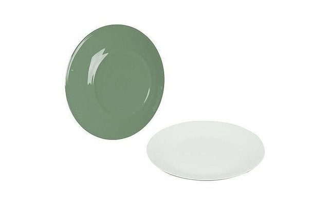 Bo-Camp ontbijtbord tweecolorig groen - 4-delige set